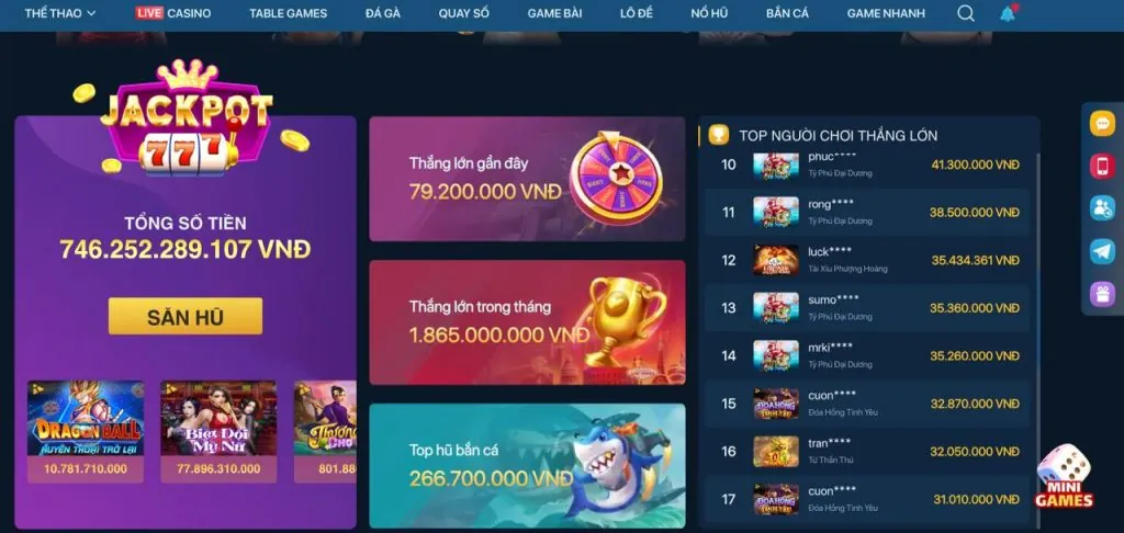 Bước 3: Chọn game bắn cá đổi thưởng và bắt đầu săn thưởng